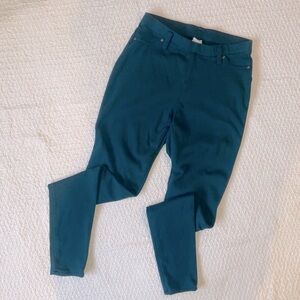 Time and Tru jeggings blue green SMALL